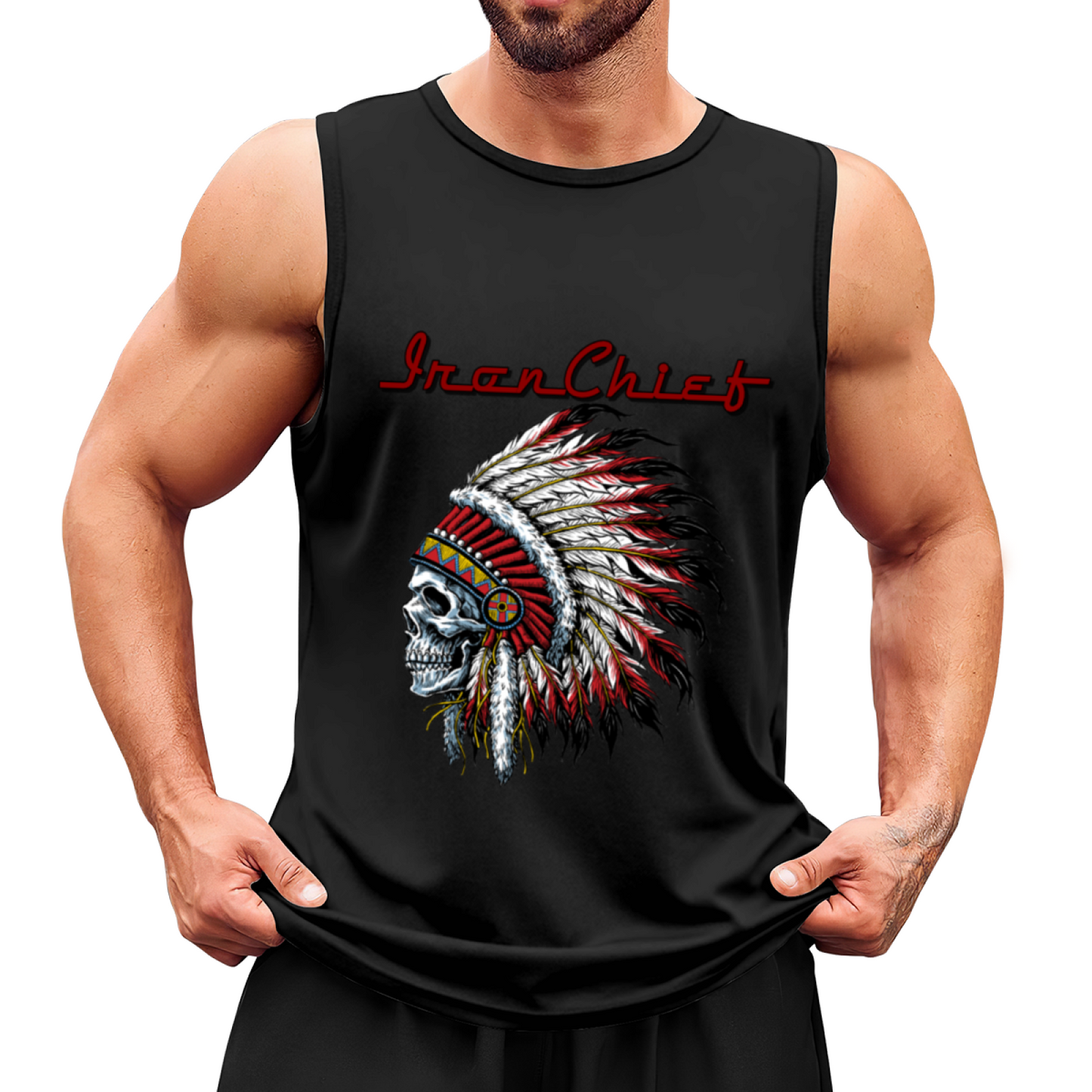 Iron Chief Native Skull Retro Tank Top