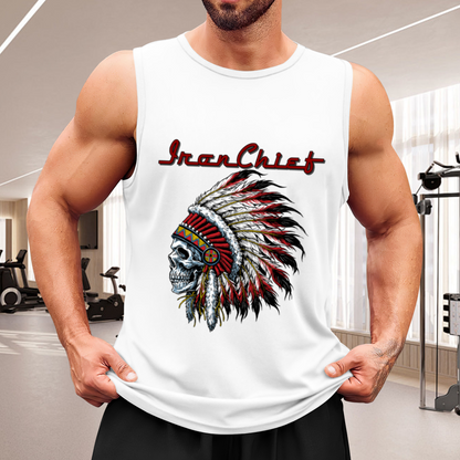 Iron Chief Native Skull Retro Tank Top