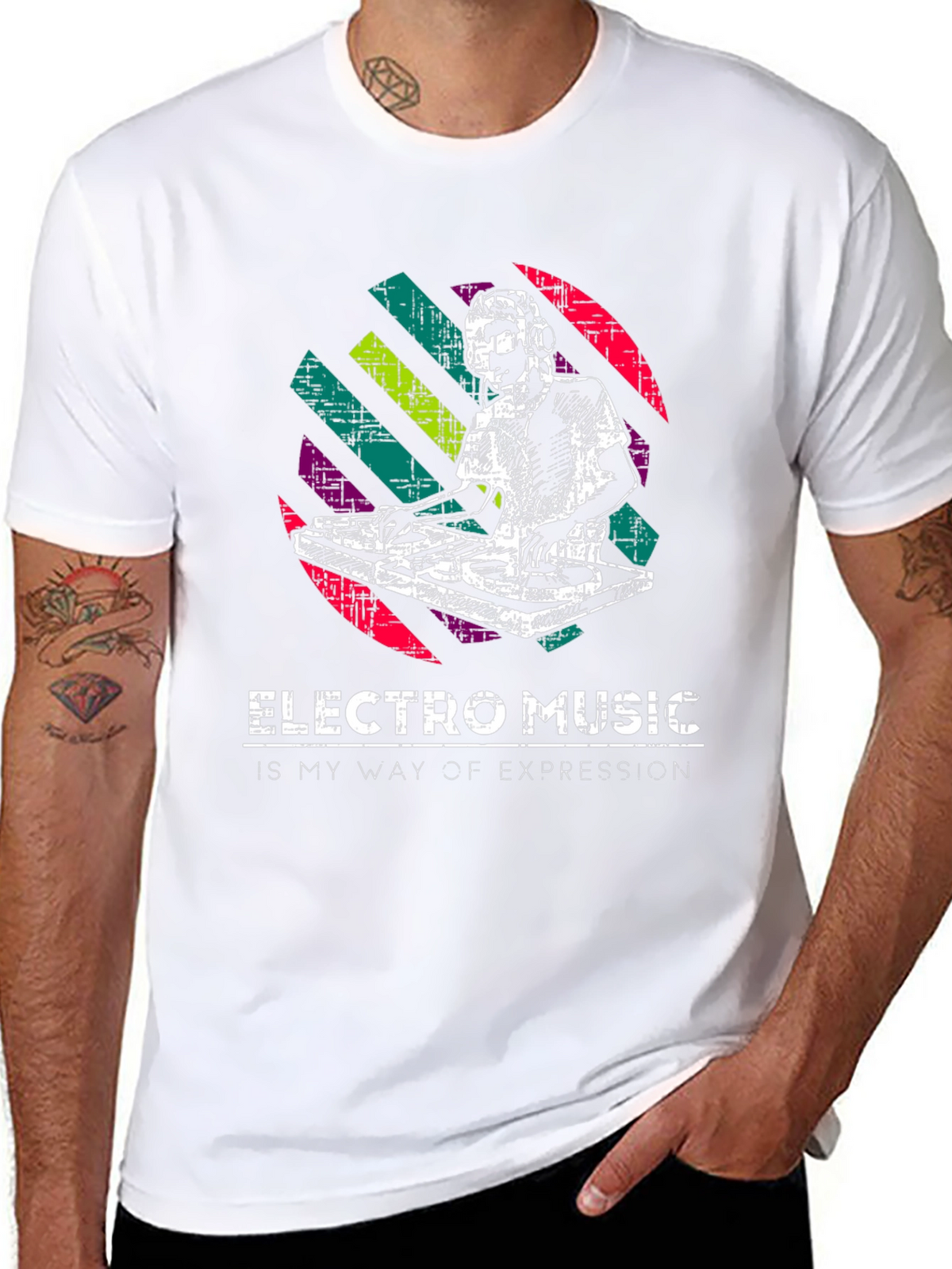 Electro Music DJ Graphic T-Shirt