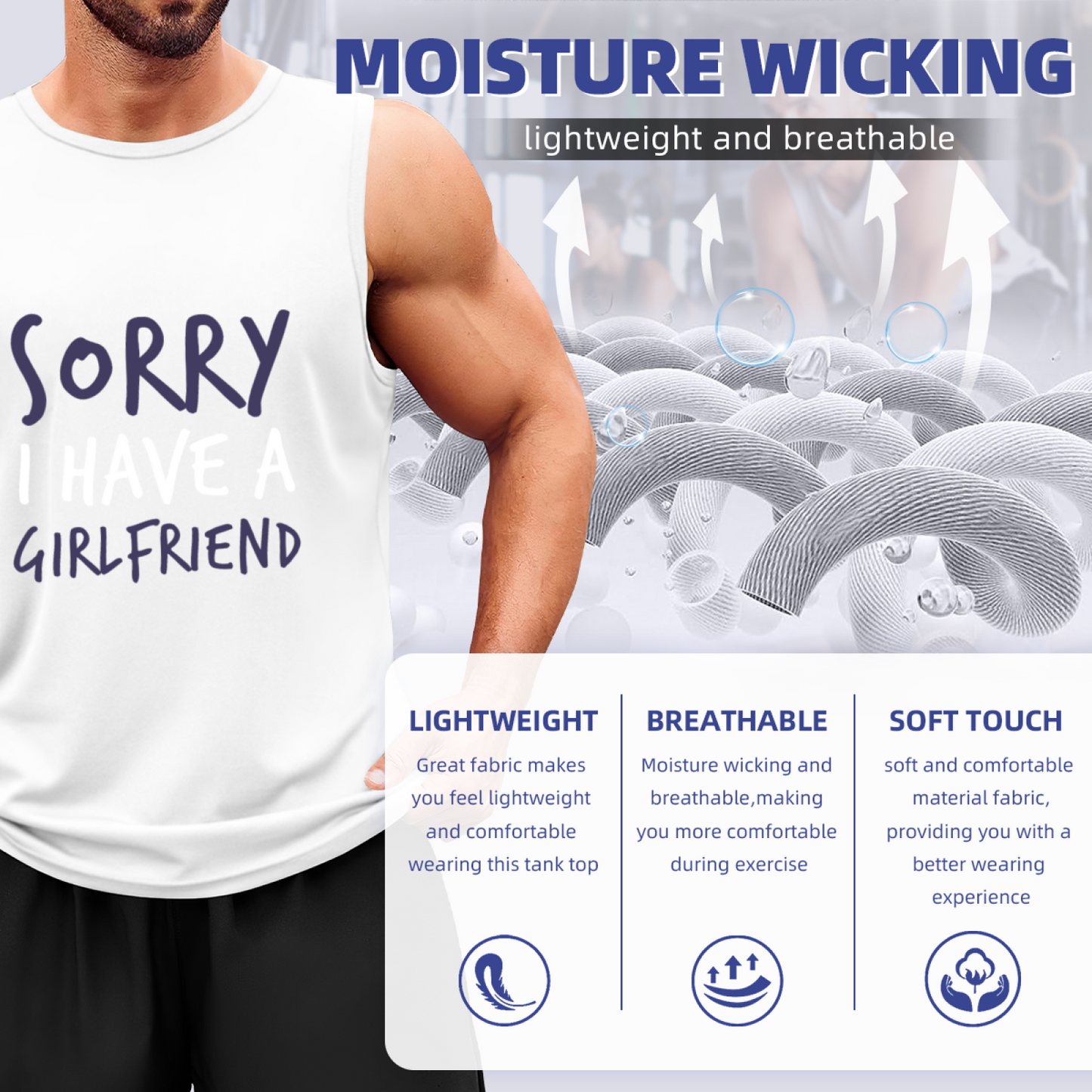 Sorry I Have A Girlfriend Funny Taken Statement Men¡¯s Muscle Tank