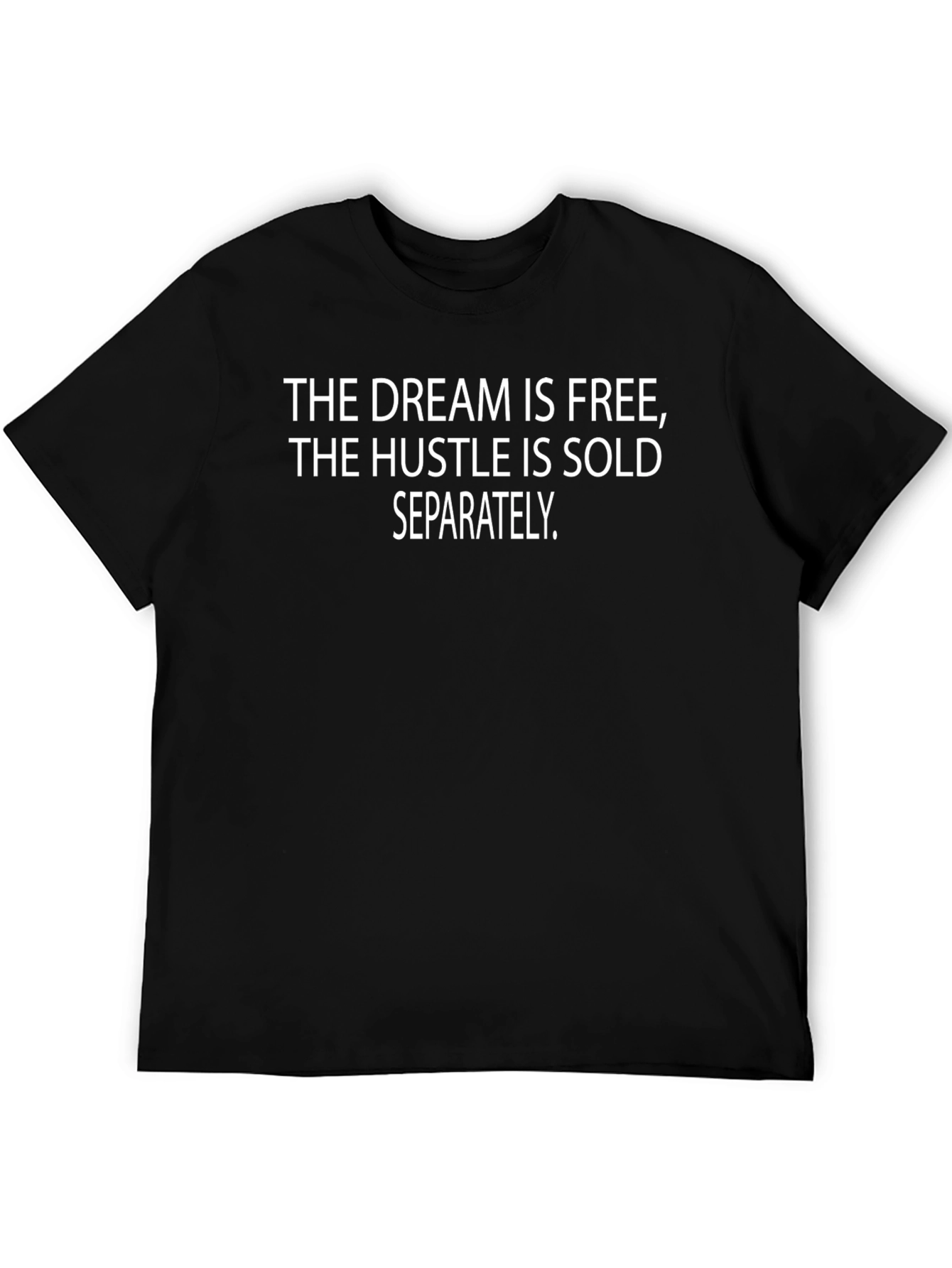 Dream Hustle Black Graphic Tee for Men