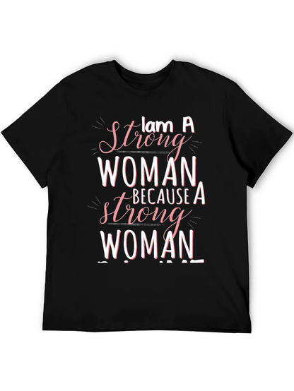 Strong Woman Graphic Tee - Empowering Design