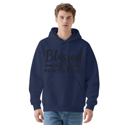 Blessed Are The Peacemakers Letter White Hoodie, Gentle Cozy Faith Pullover Unisex