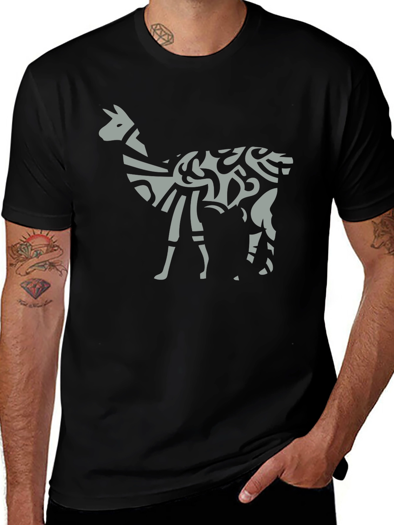 Tribal Llama Graphic Tee - Unique Mens T-Shirt