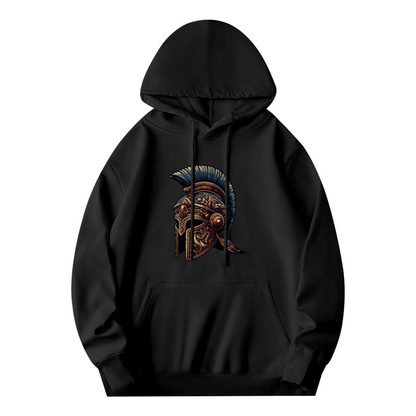 Vintage Roman Spartan Helmet Retro Graphic Hoodie, Men¡¯s Stylish Comfort Sweatshirt