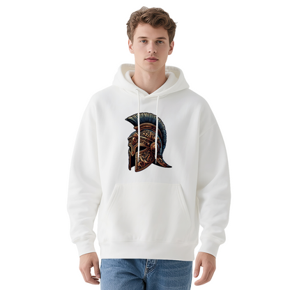 Vintage Roman Spartan Helmet Retro Graphic Hoodie, Men¡¯s Stylish Comfort Sweatshirt