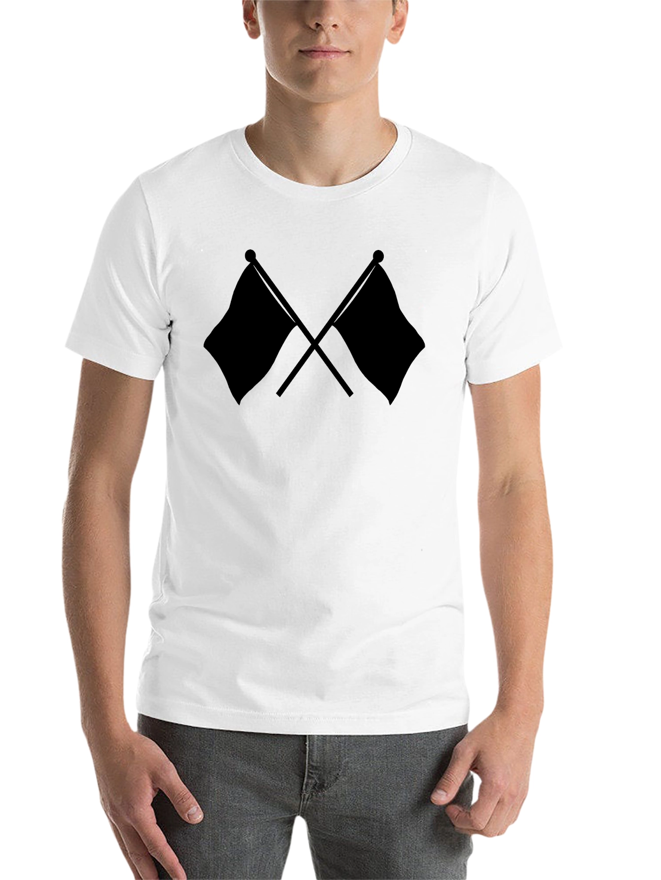 Crossed Flags Black T-Shirt