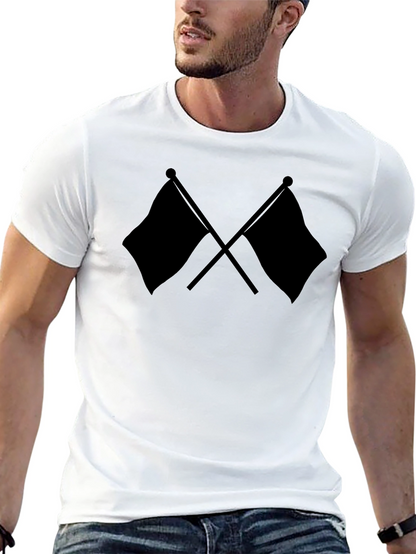 Crossed Flags Black T-Shirt
