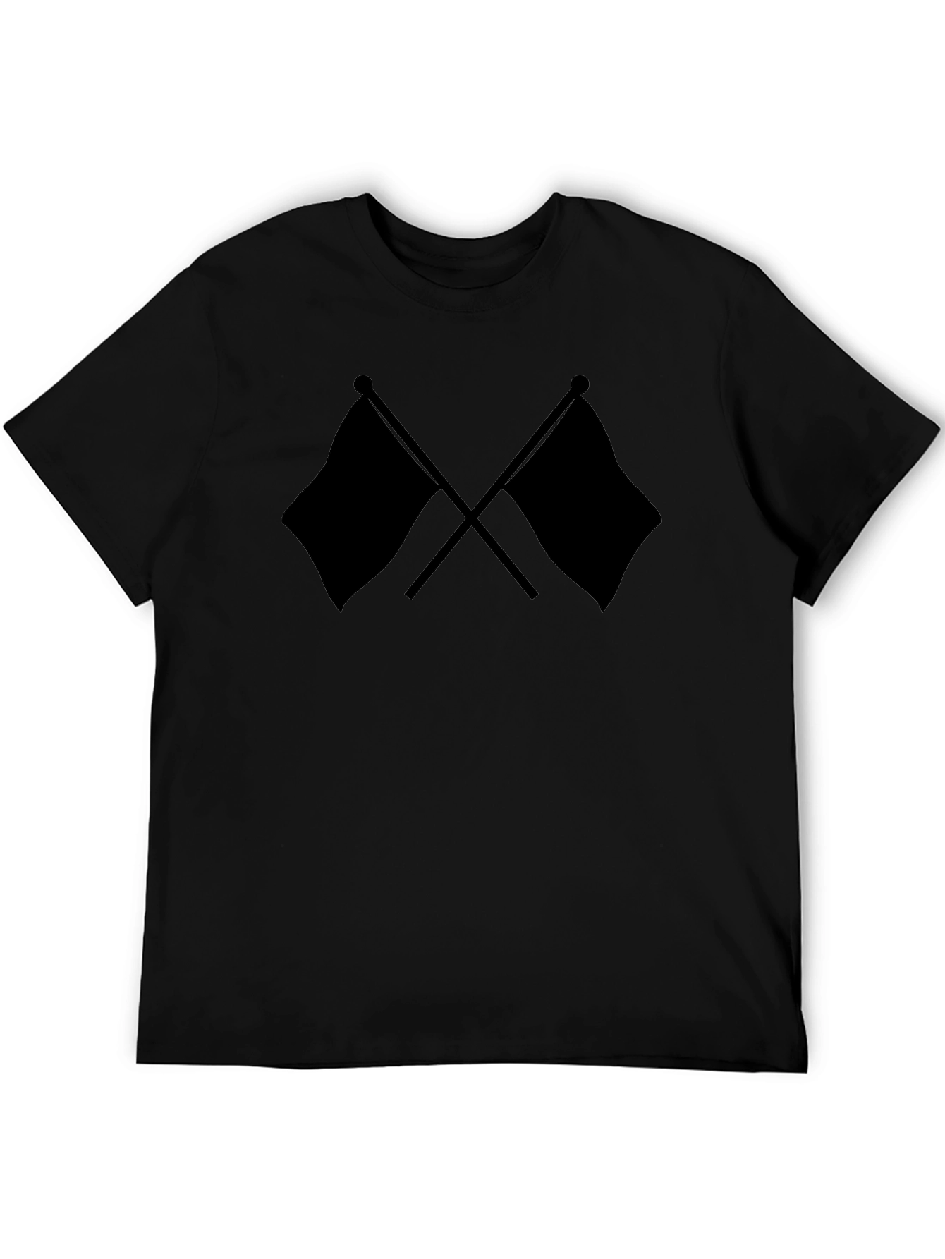 Crossed Flags Black T-Shirt