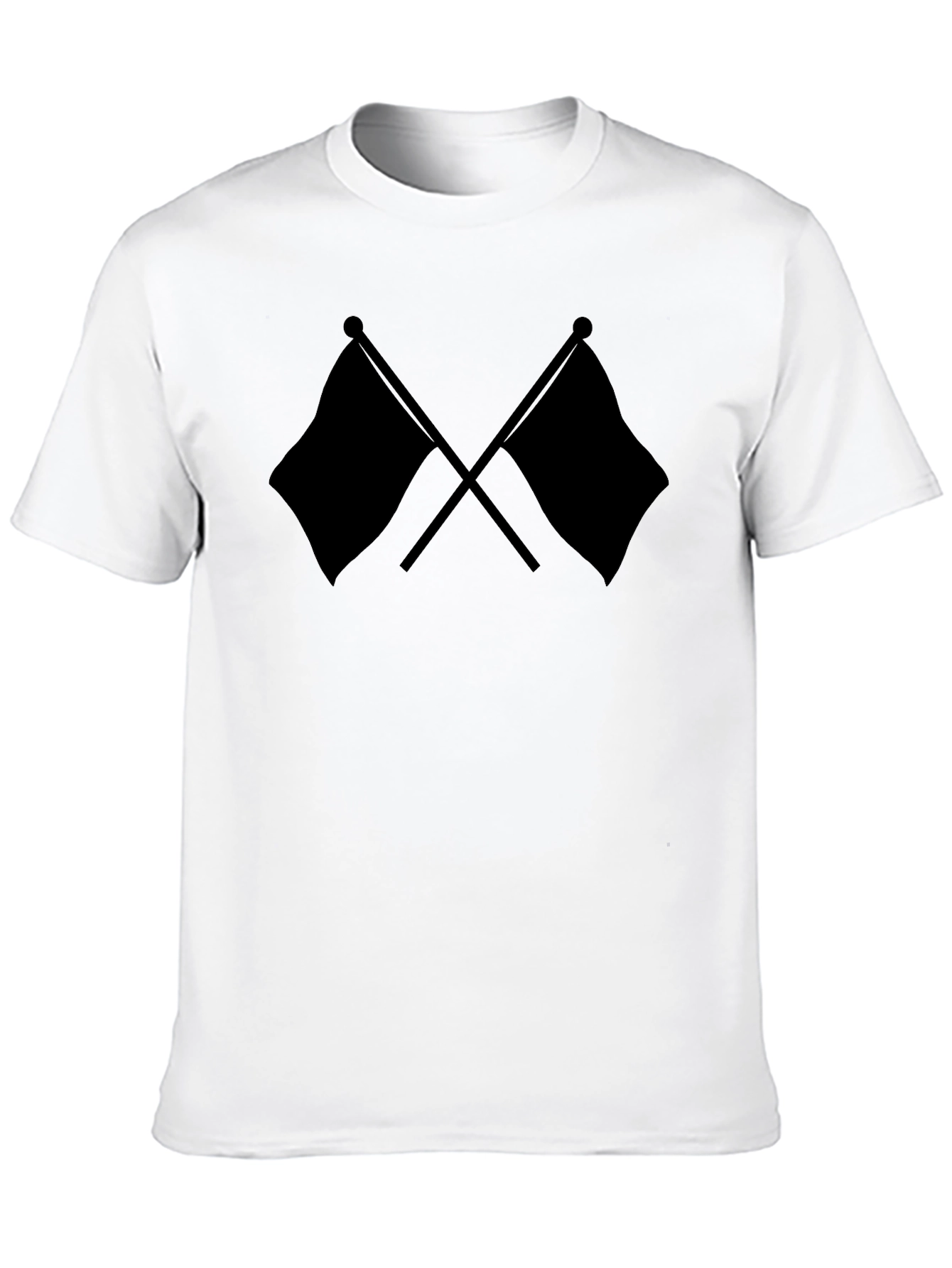 Crossed Flags Black T-Shirt