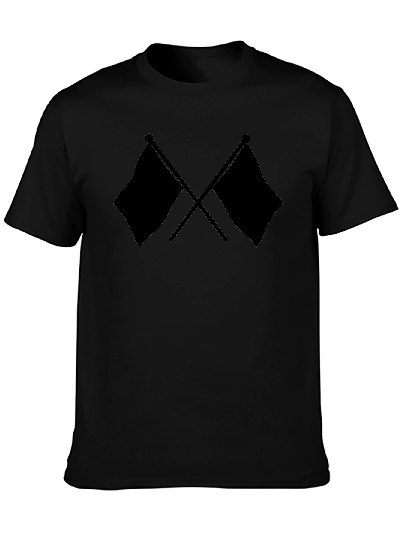 Crossed Flags Black T-Shirt