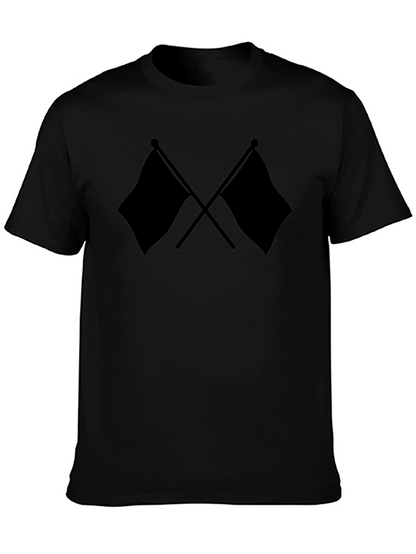 Crossed Flags Black T-Shirt