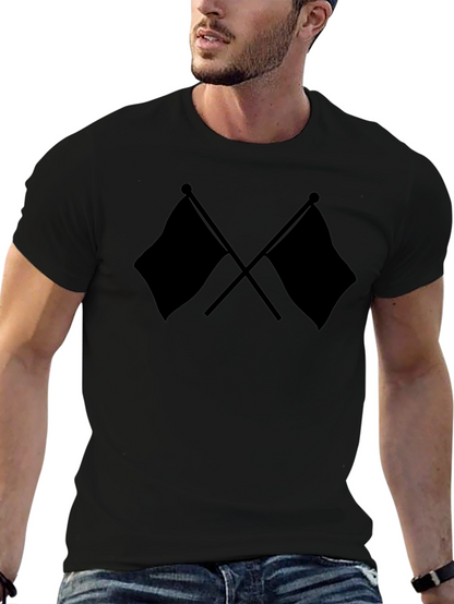 Crossed Flags Black T-Shirt
