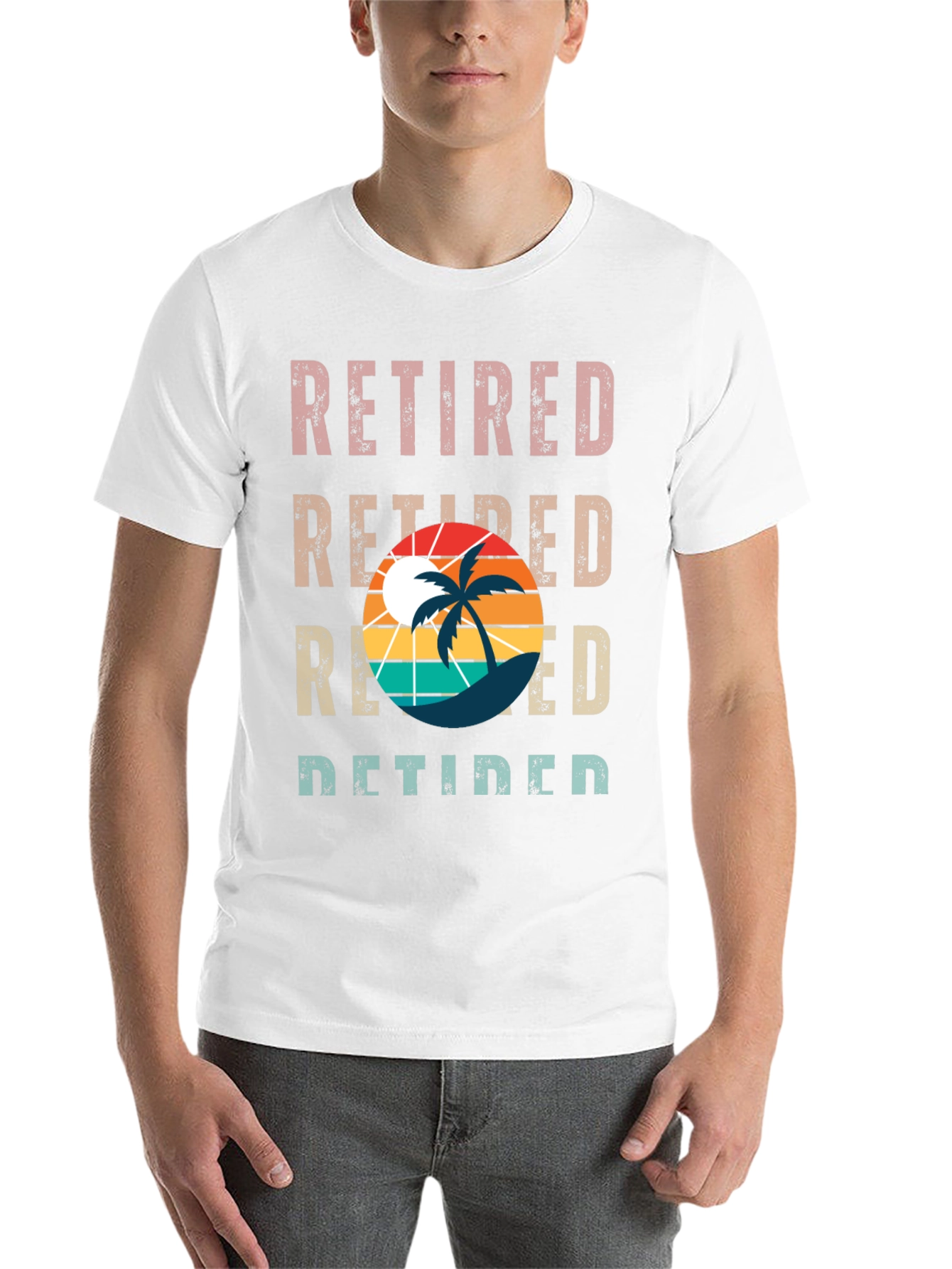 Retired Palm Tree Graphic T-Shirt