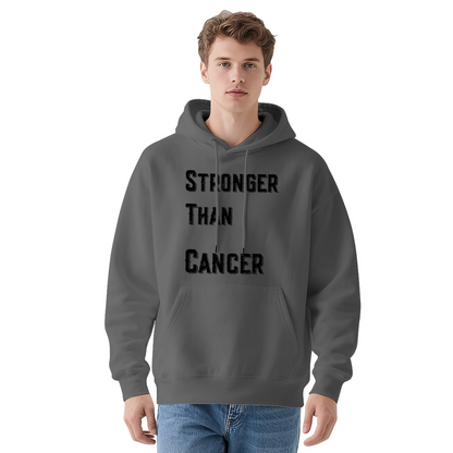 Encouraging Stronger Than Cancer White Hoodie, Unisex Soft Support Pullover