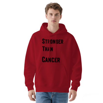 Encouraging Stronger Than Cancer White Hoodie, Unisex Soft Support Pullover