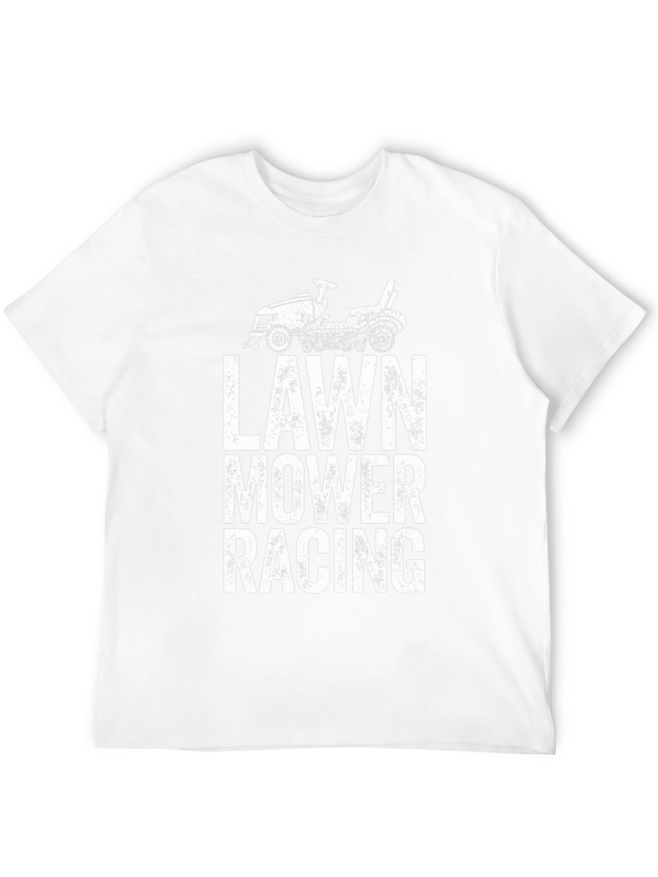 Lawn Mower Racing Graphic Tee - Black Cotton