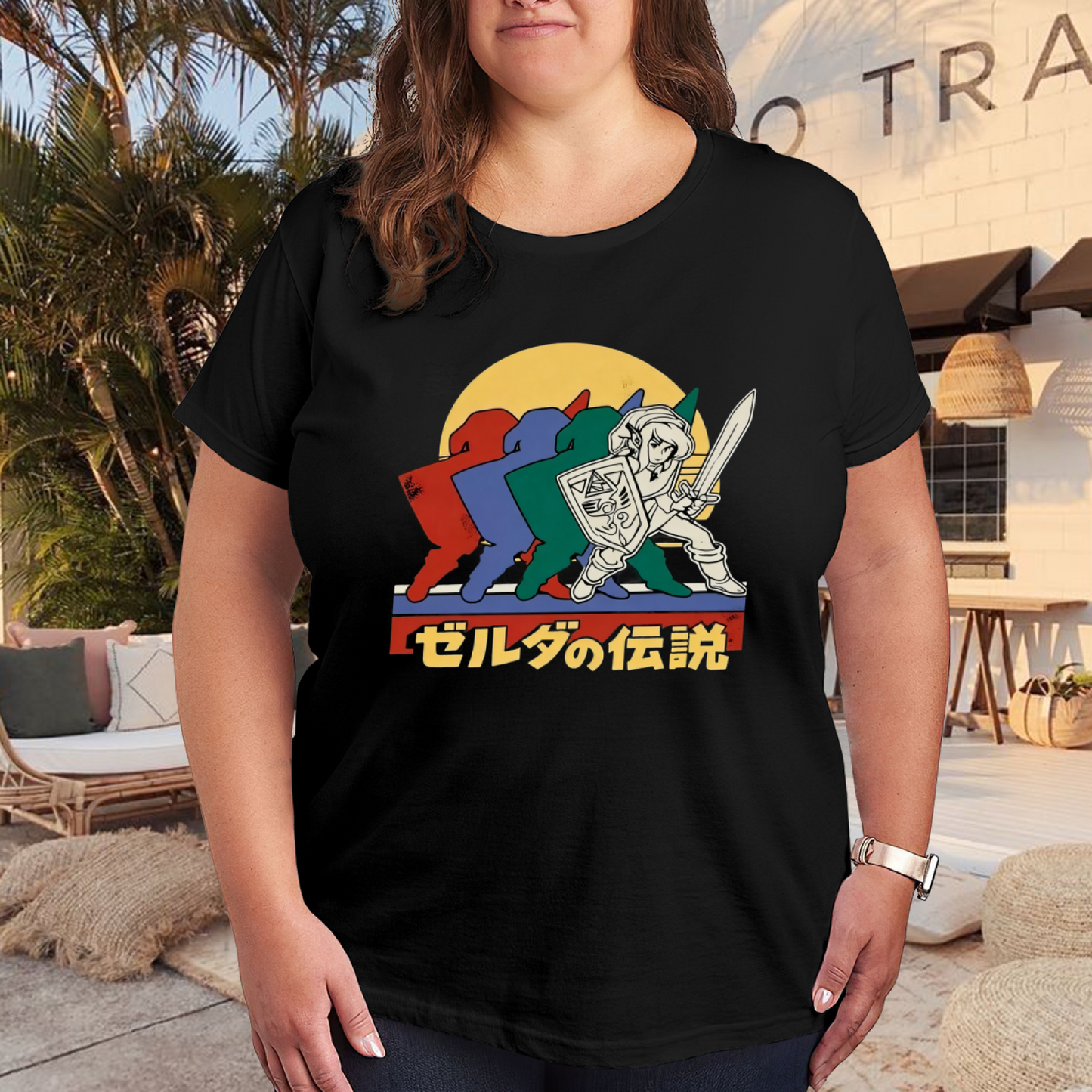 Vintage The Legend of Zelda Retro Game Graphic Plus Size Women Tee