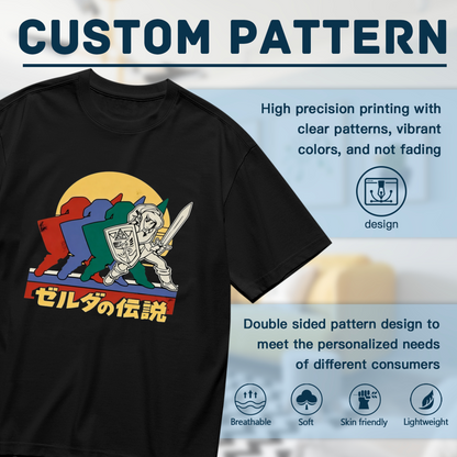 Vintage The Legend of Zelda Retro Game Graphic Plus Size Women Tee