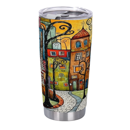 Pastoral Laundry Garden With Puppy & Butterflies 20oz Insulated Tumbler