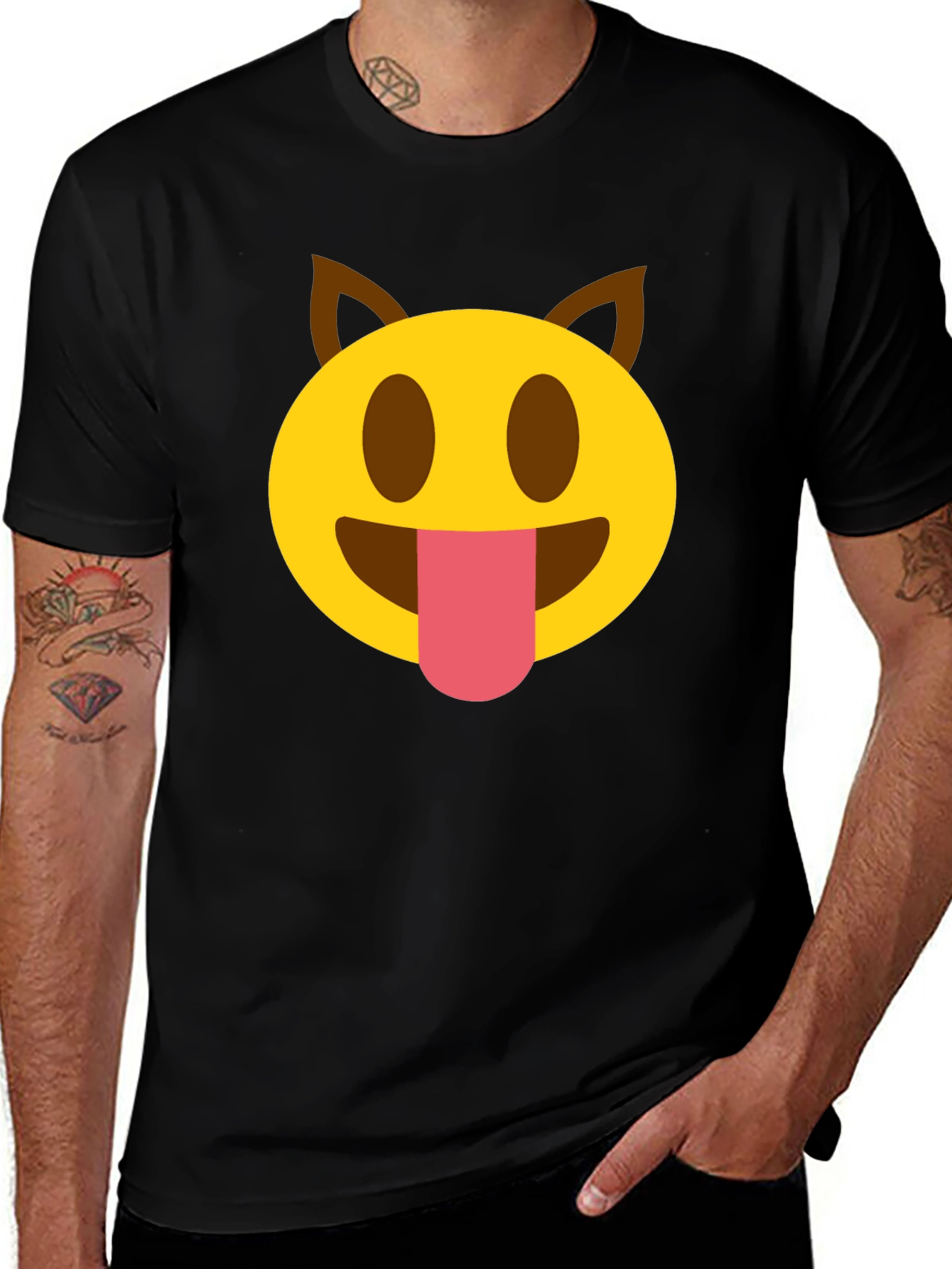 Emoji Dog Tongue T-Shirt