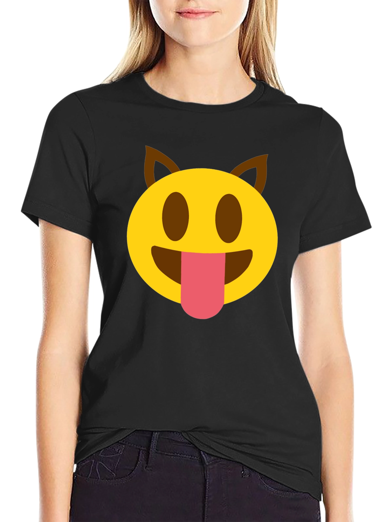 Emoji Dog Tongue T-Shirt