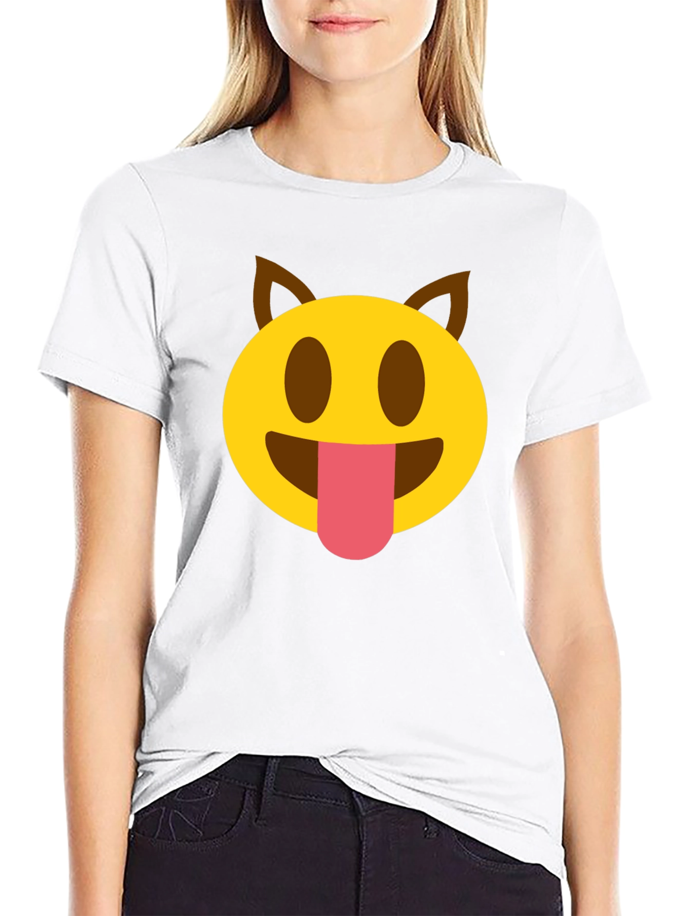 Emoji Dog Tongue T-Shirt