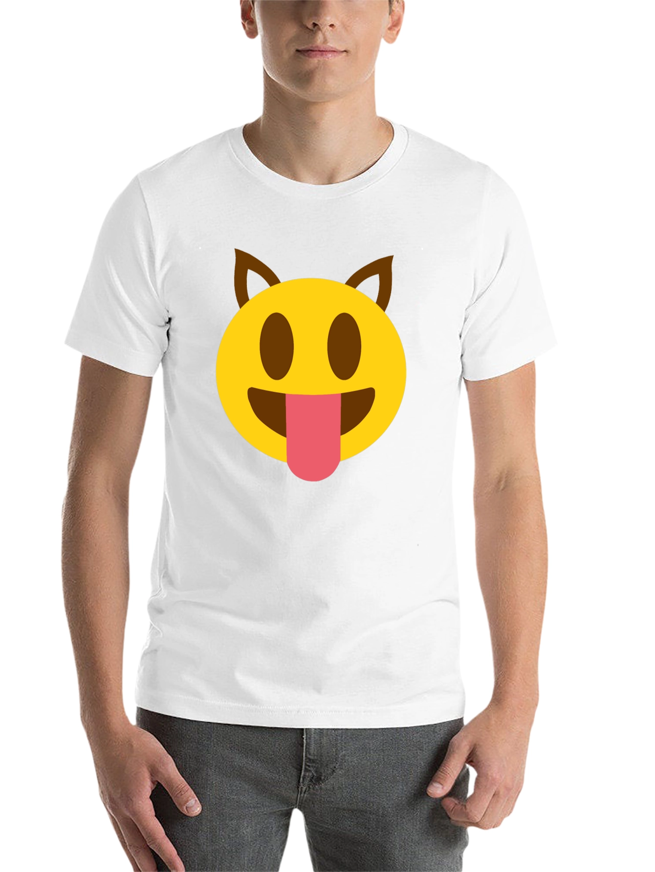 Emoji Dog Tongue T-Shirt