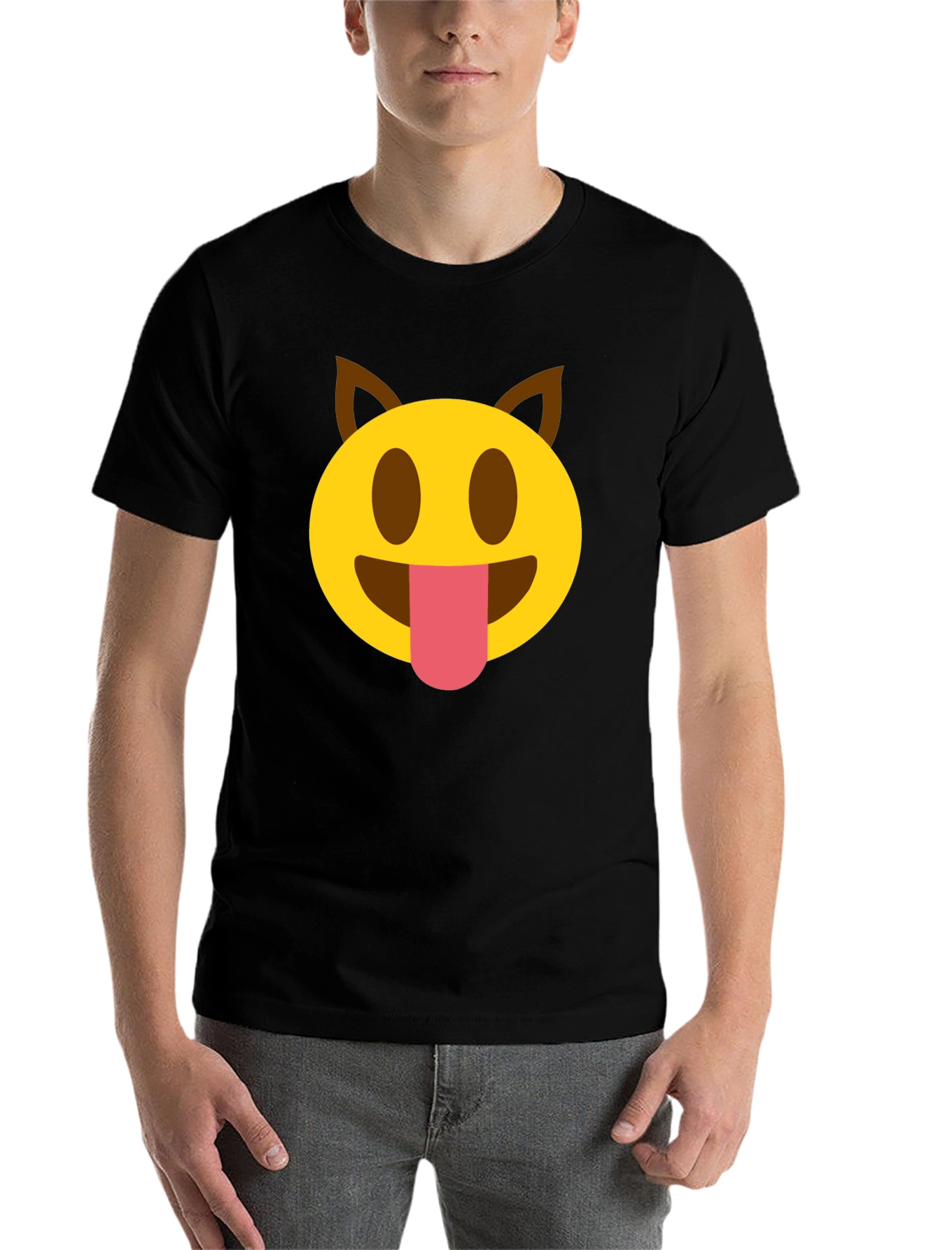 Emoji Dog Tongue T-Shirt