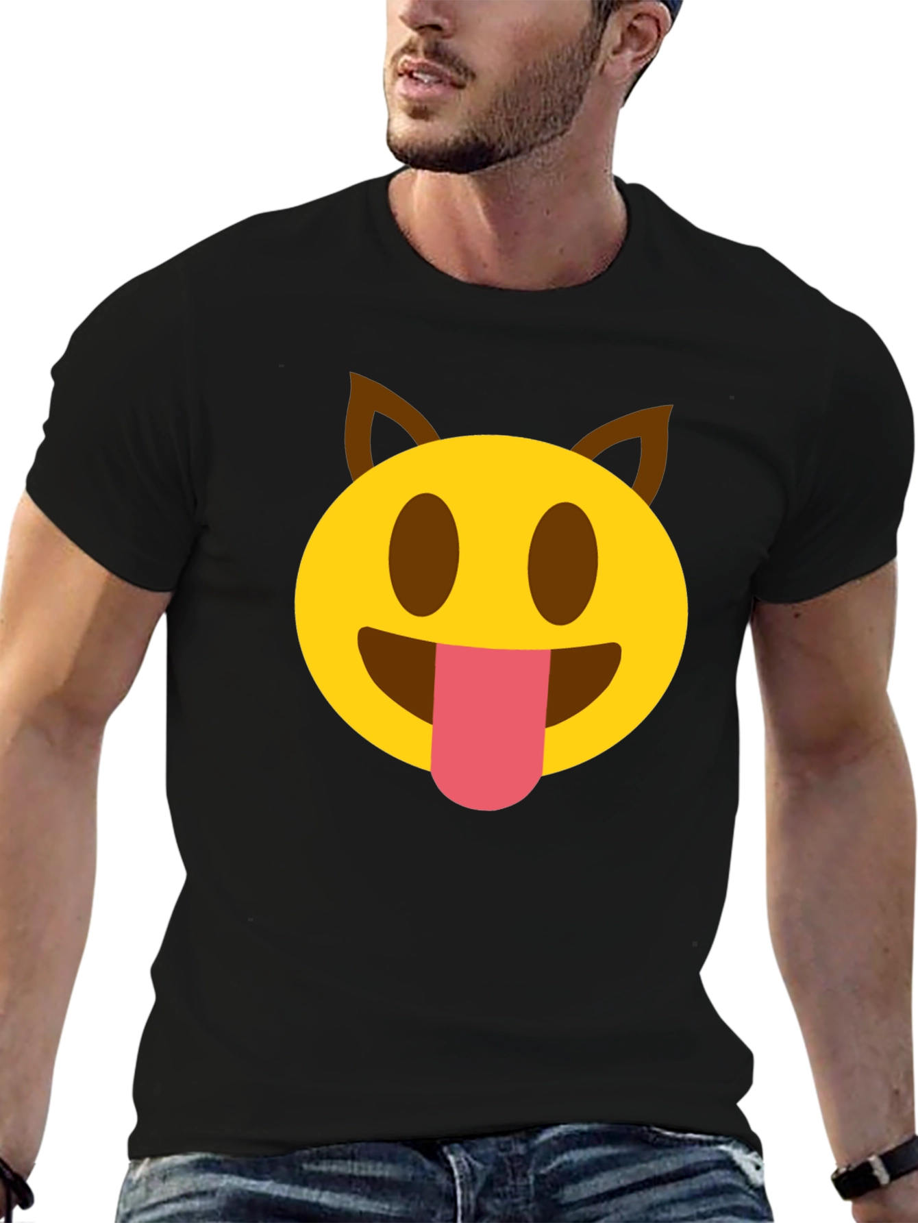 Emoji Dog Tongue T-Shirt