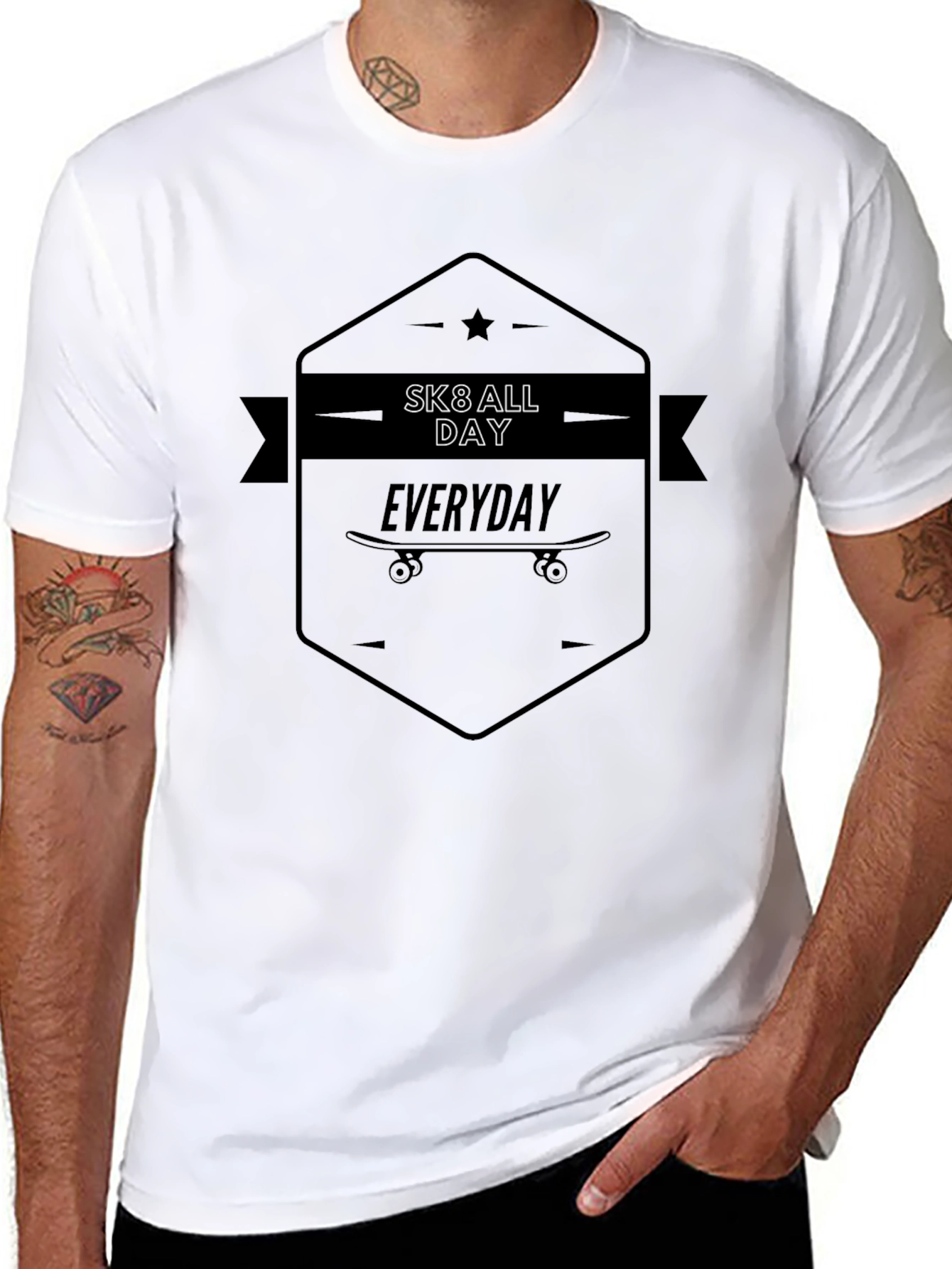 Sk8 All Day Everyday Black T-Shirt