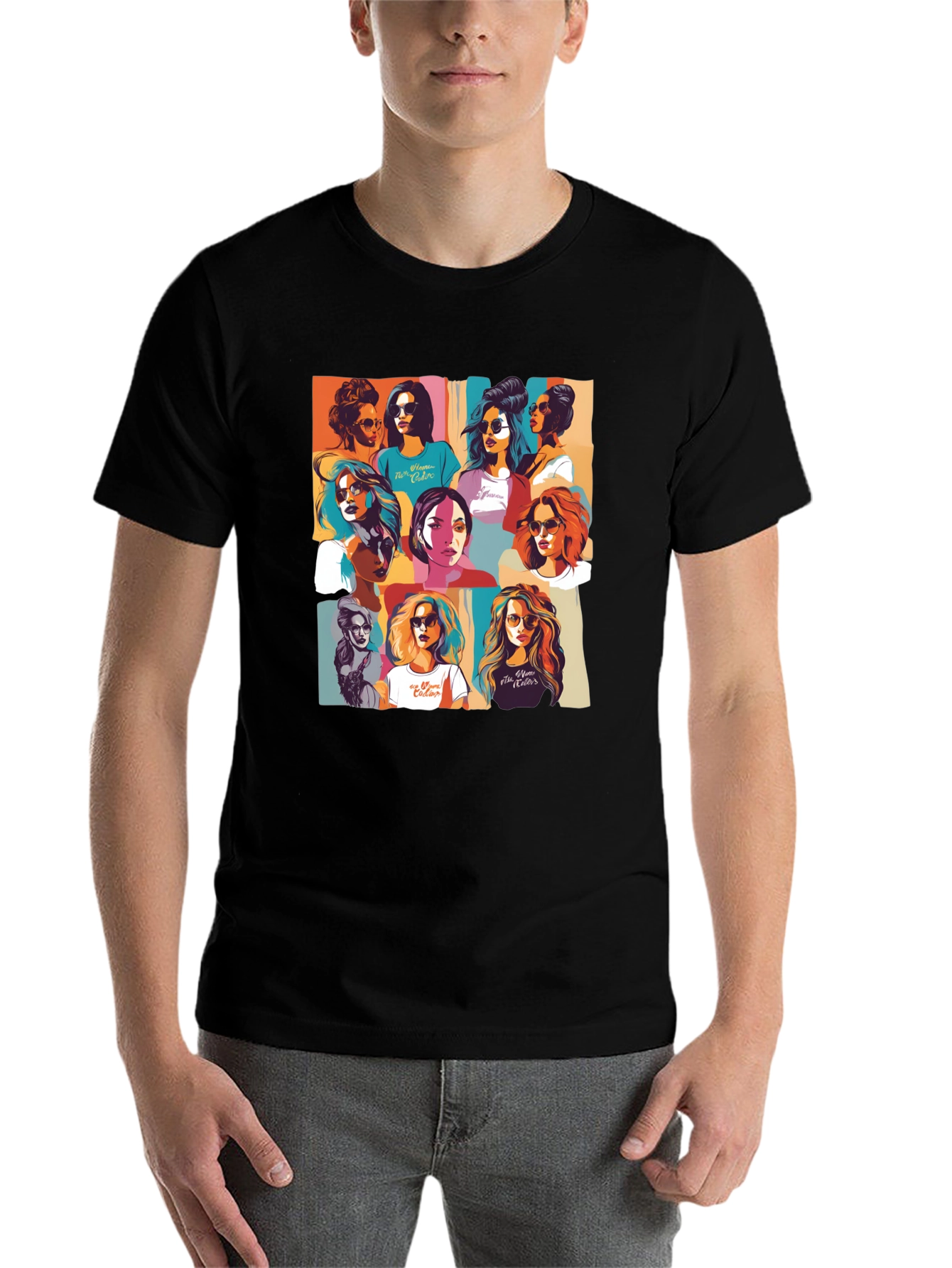 Retro Women Collage Graphic T-Shirt