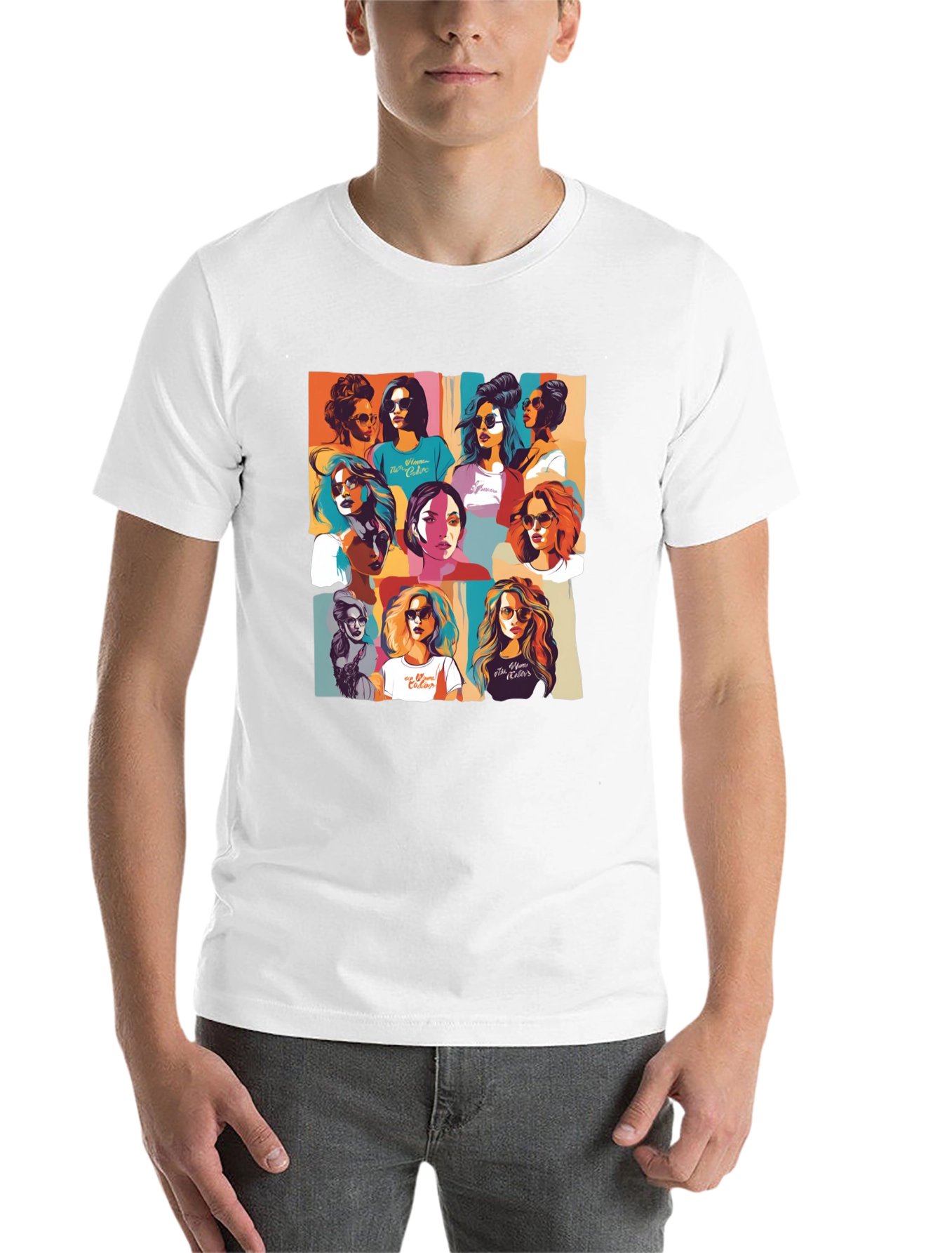 Retro Women Collage Graphic T-Shirt