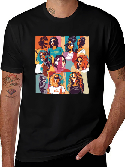 Retro Women Collage Graphic T-Shirt