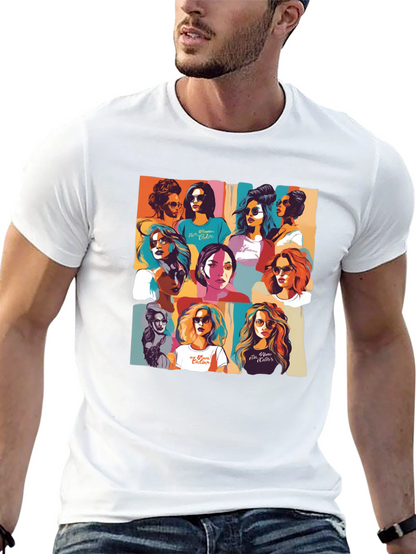 Retro Women Collage Graphic T-Shirt