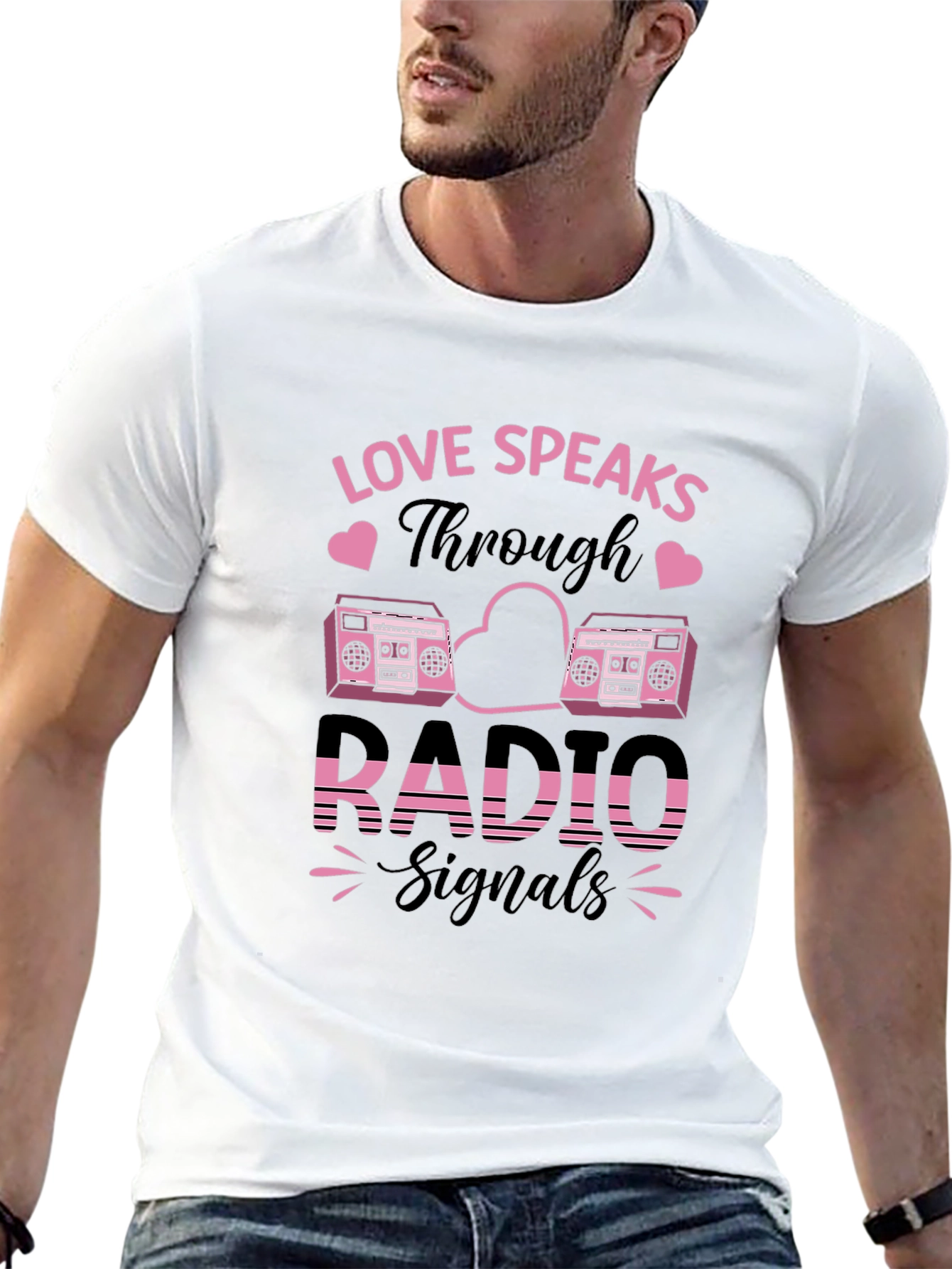 Love Speaks Through Radio Signals Graphic Tee