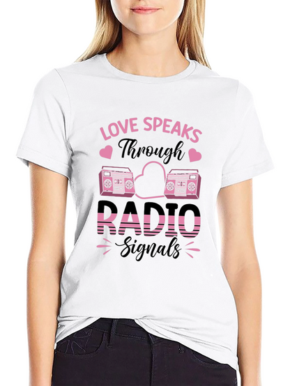 Love Speaks Through Radio Signals Graphic Tee