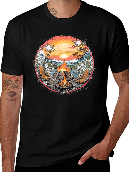 Beach Bonfire Graphic Tee