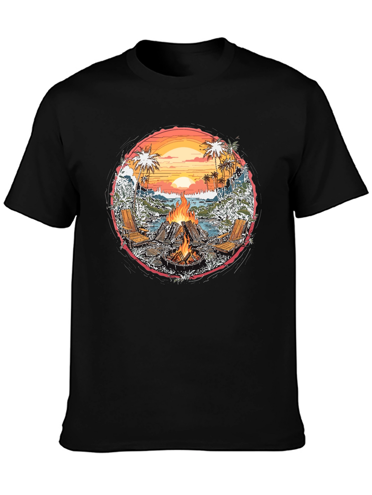 Beach Bonfire Graphic Tee