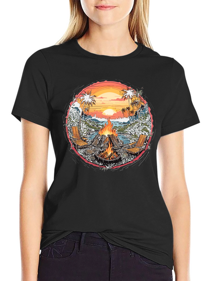 Beach Bonfire Graphic Tee