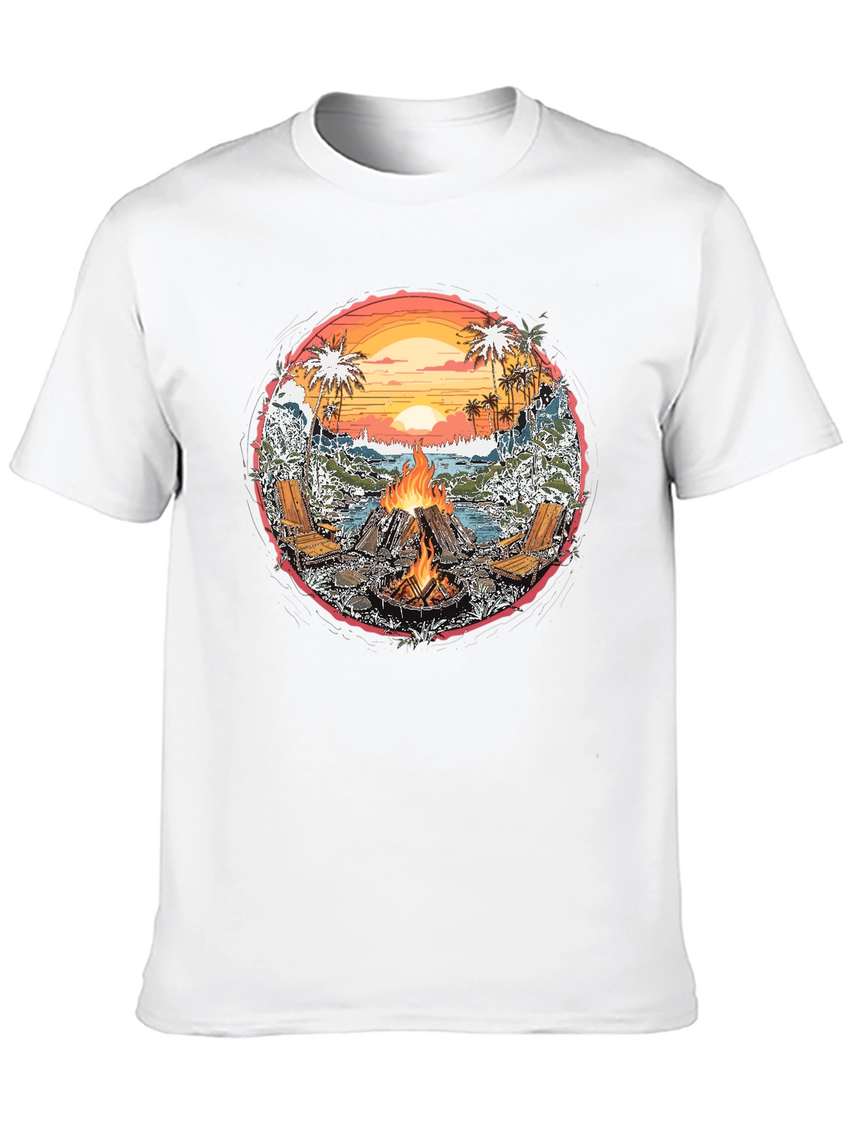 Beach Bonfire Graphic Tee