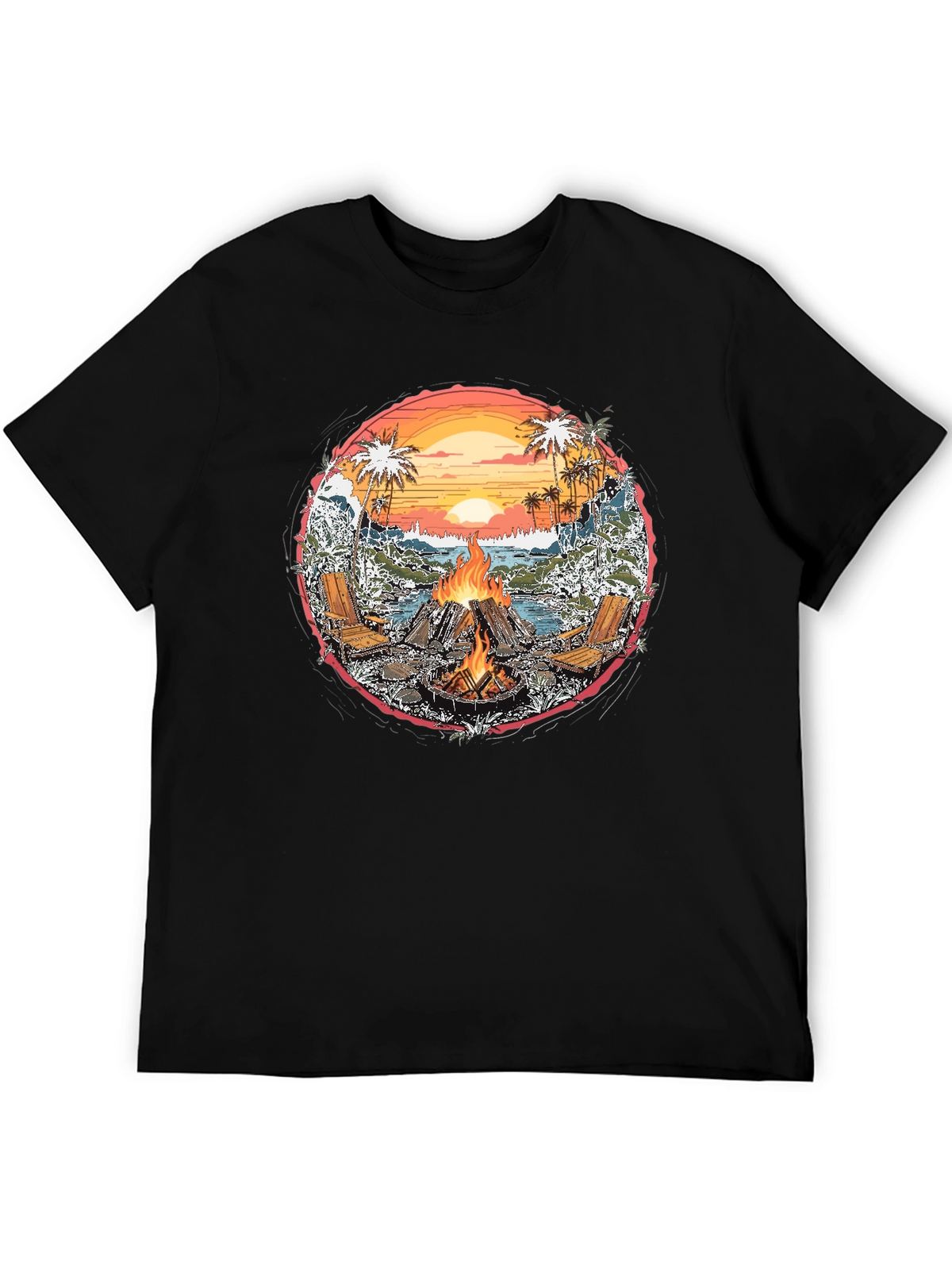 Beach Bonfire Graphic Tee