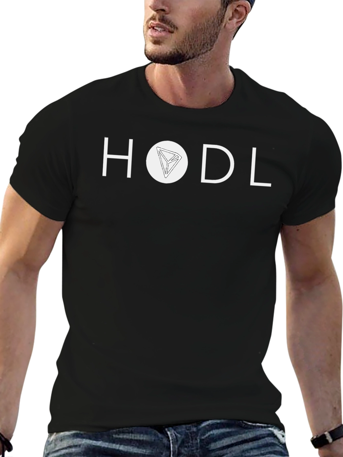 HODL Crypto Tee - Black Cotton Cryptocurrency Shirt