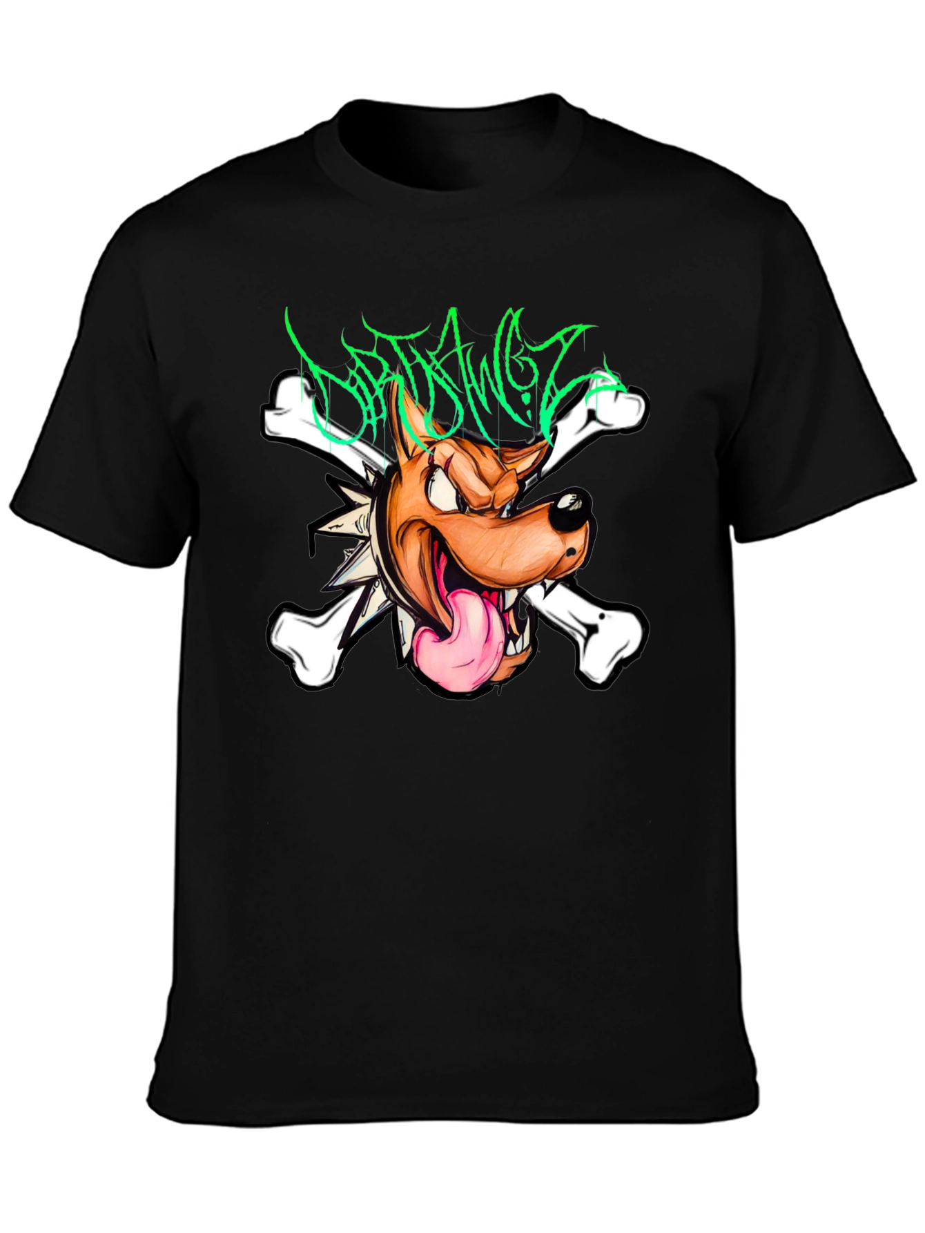 Dirty Dawgz T-Shirt - Edgy Cartoon Dog Graphic