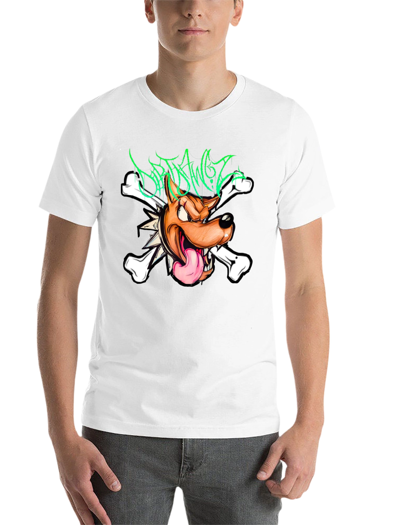 Dirty Dawgz T-Shirt - Edgy Cartoon Dog Graphic