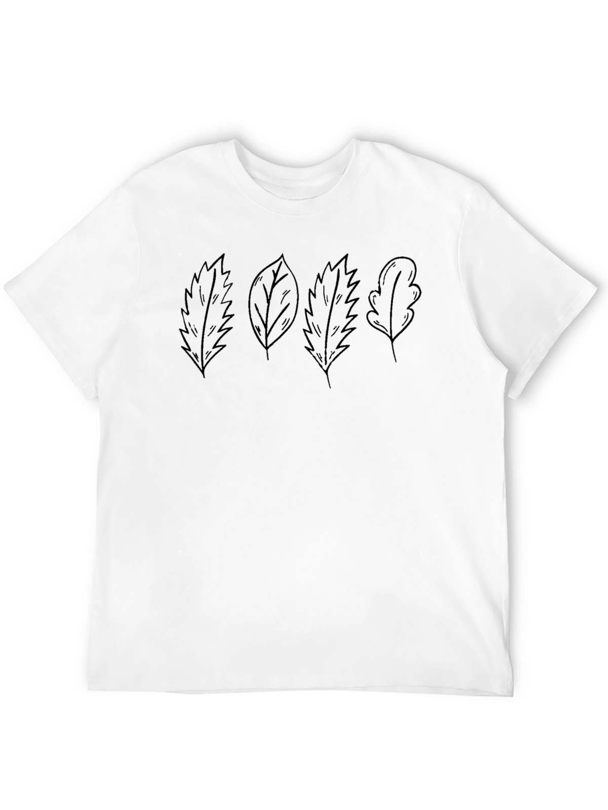 Nature Leaf Print T-Shirt - Relaxed Fit