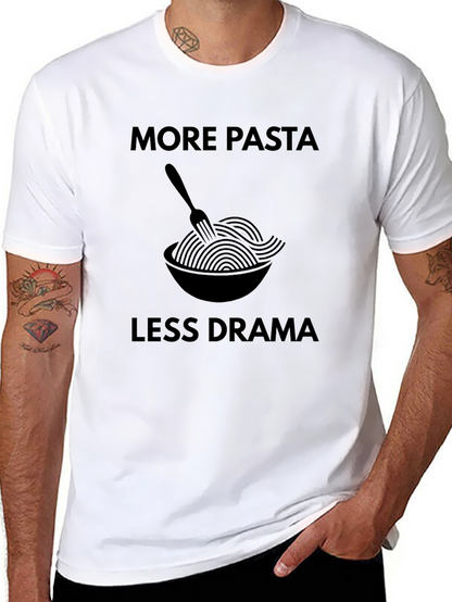 More Pasta Less Drama Graphic T-Shirt