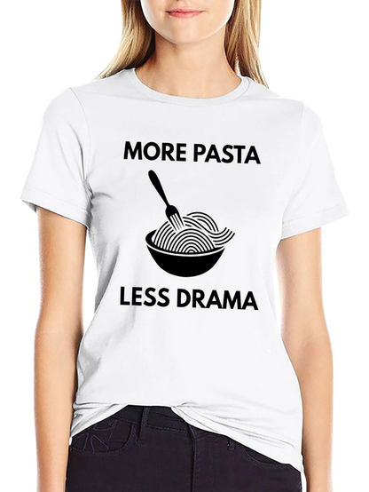 More Pasta Less Drama Graphic T-Shirt
