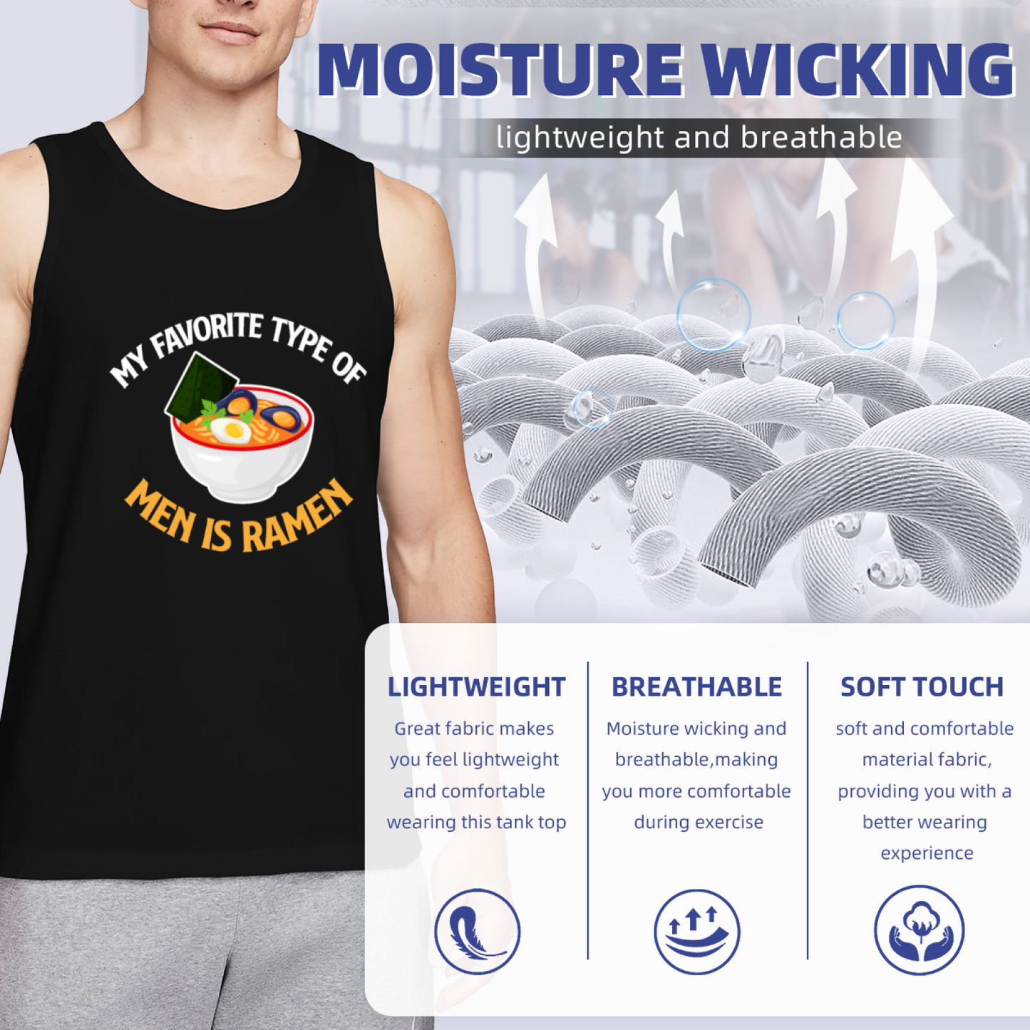 My Favorite Type Of Men Is Ramen Food Pun Tank Top