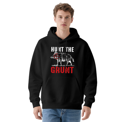 Hunt The Grunt Wild Boar Hunting Navy Hoodie, Comfort Outdoor Top For Hunters